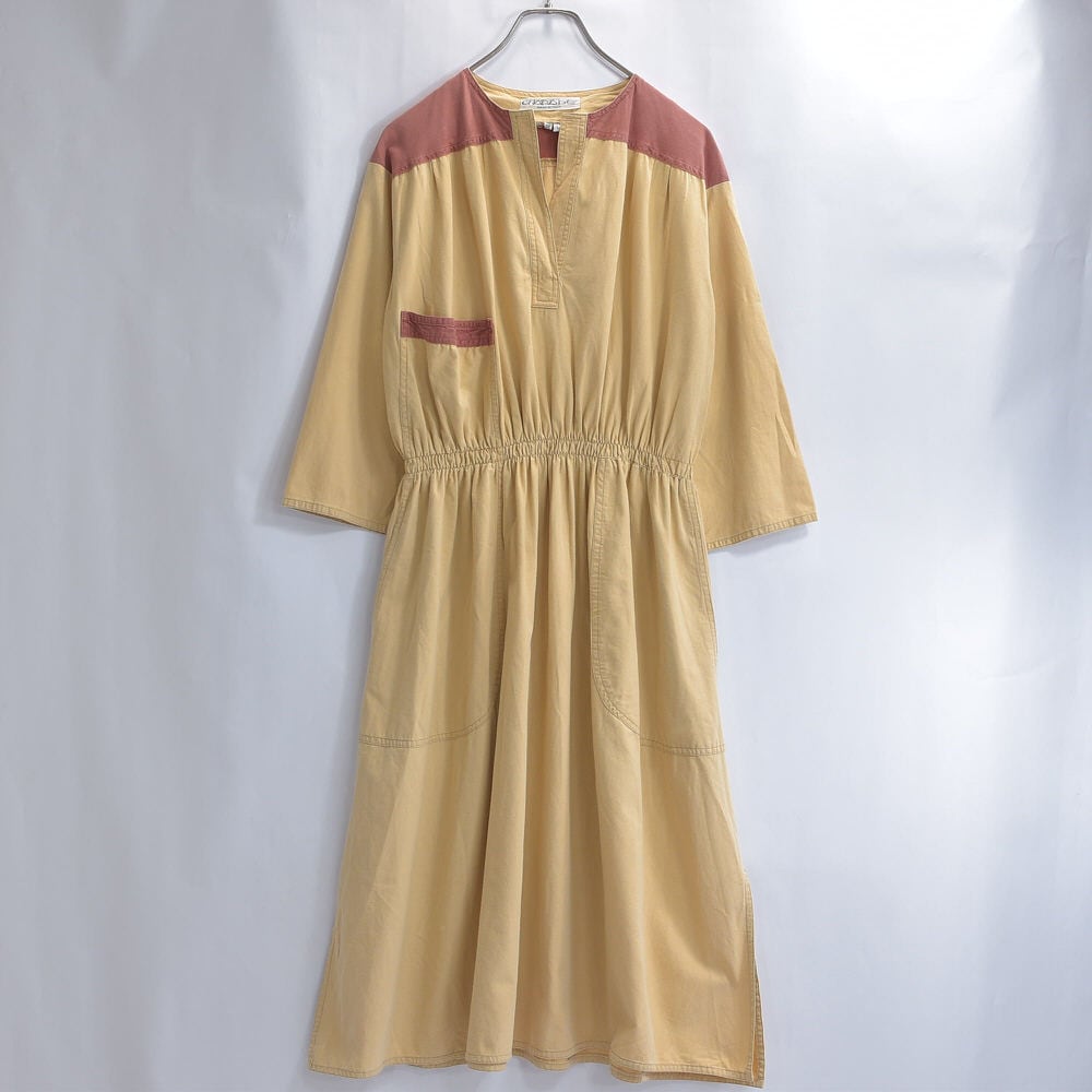 80s～ イタリア製 GHAPADE ヨーク切替 バイカラー デザイン コットン