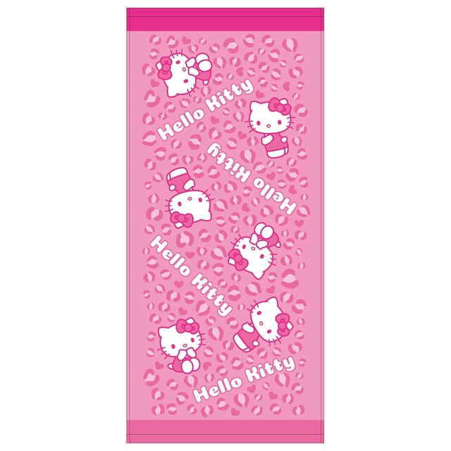 サンリオヒョウ柄フェイスタオル ハローキティ(4010463)