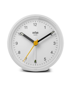 【BRAUN】Classic Analog Alarm Clock BC12W（ホワイト）