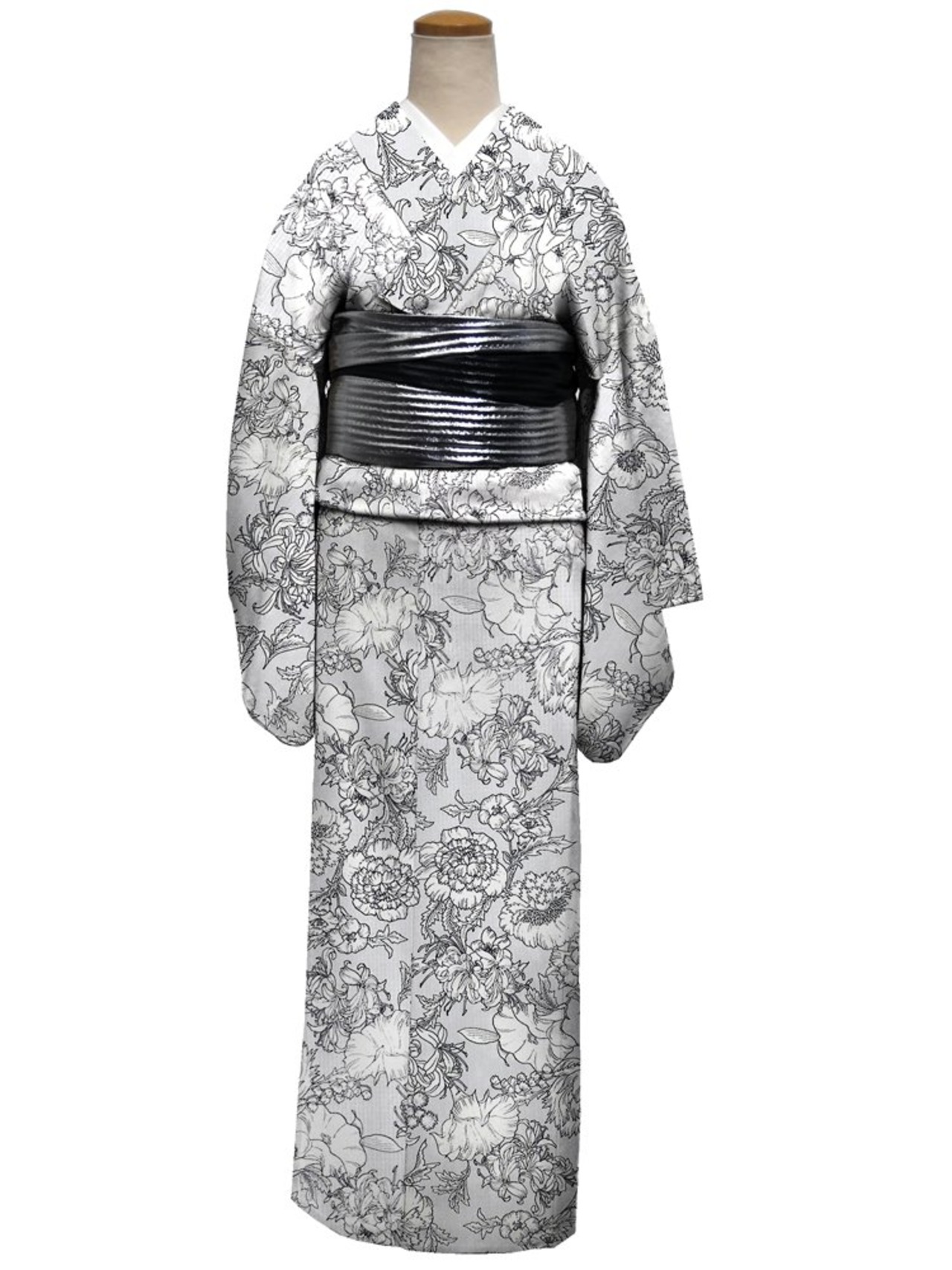 【受注商品】Rumi Rockきもの「小石川薬圓」ホワイト　[A731]
