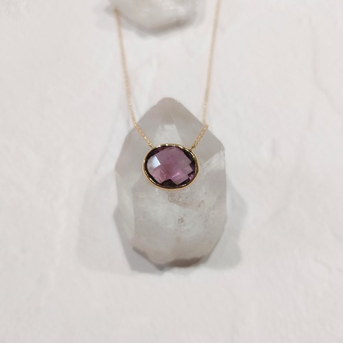 【oval necklace】アメジスト～高貴の紫～
