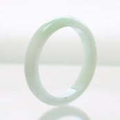 【内径 約56mm】 White Komaru 翡翠バングル A貨翡翠 jd_bg1432