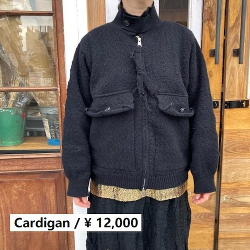 TOPANGA Lady's　ビッグポケットソリッドcardigan　ブラック