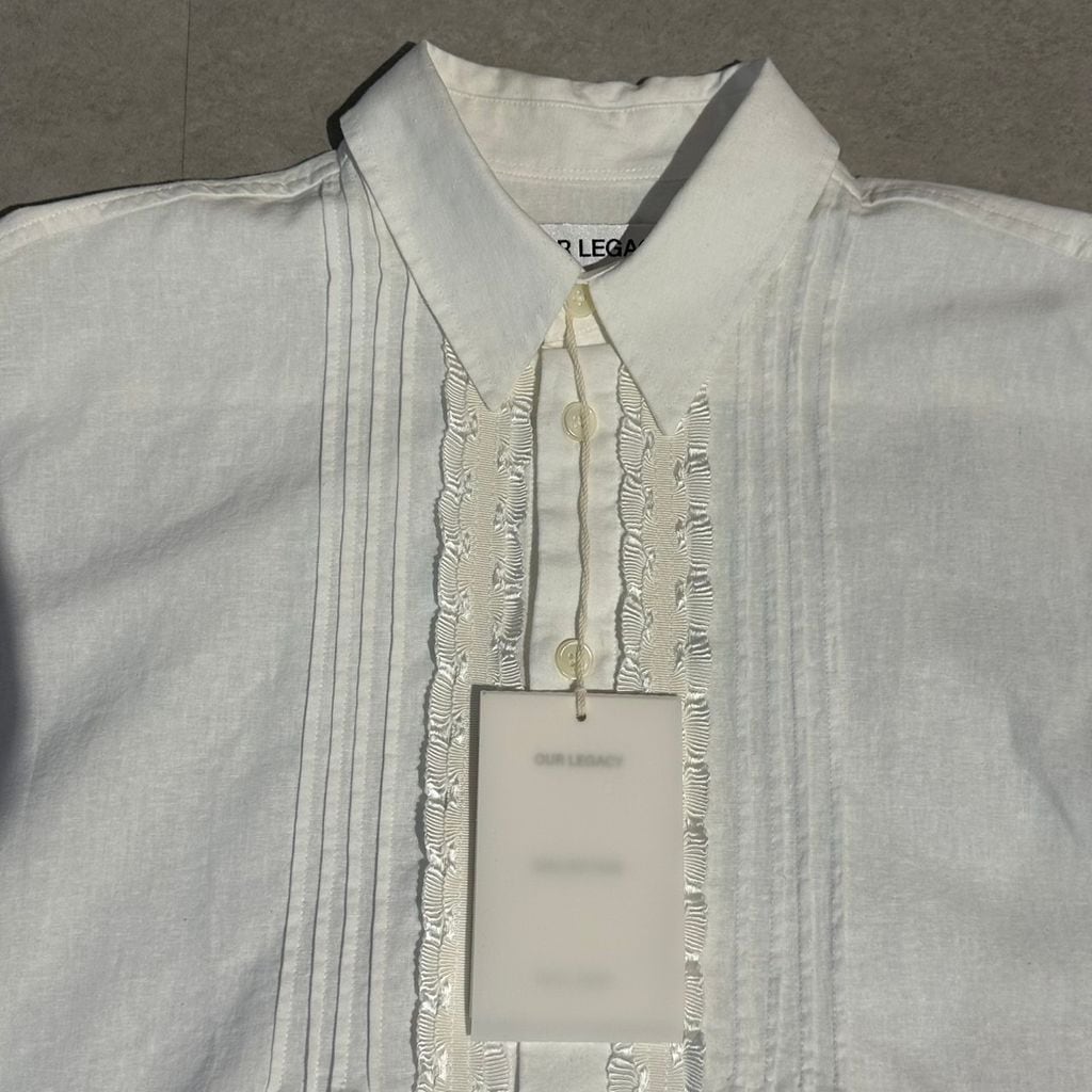 OUR LEGACY アワーレガシー 24AW BEYOND SHIRT White Kitchen Weave