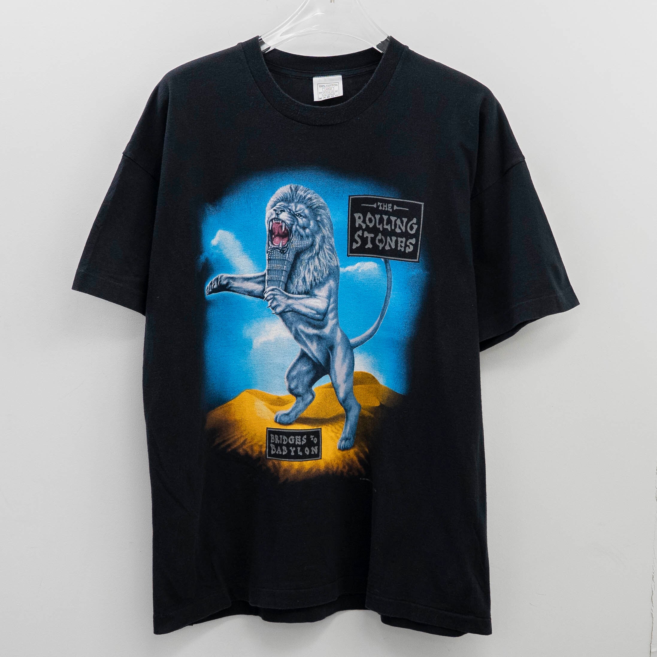 The Rolling Stones " Bridges To Babylon European Tour 98 Black " Euro L【A7-467】