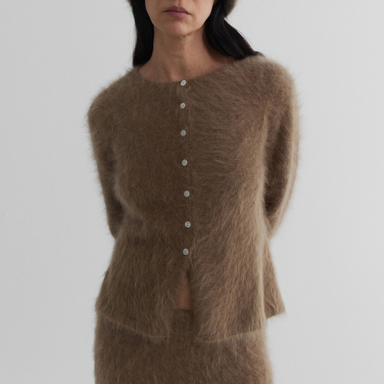 Soft Fluffy Knit Cardigan Top T4164