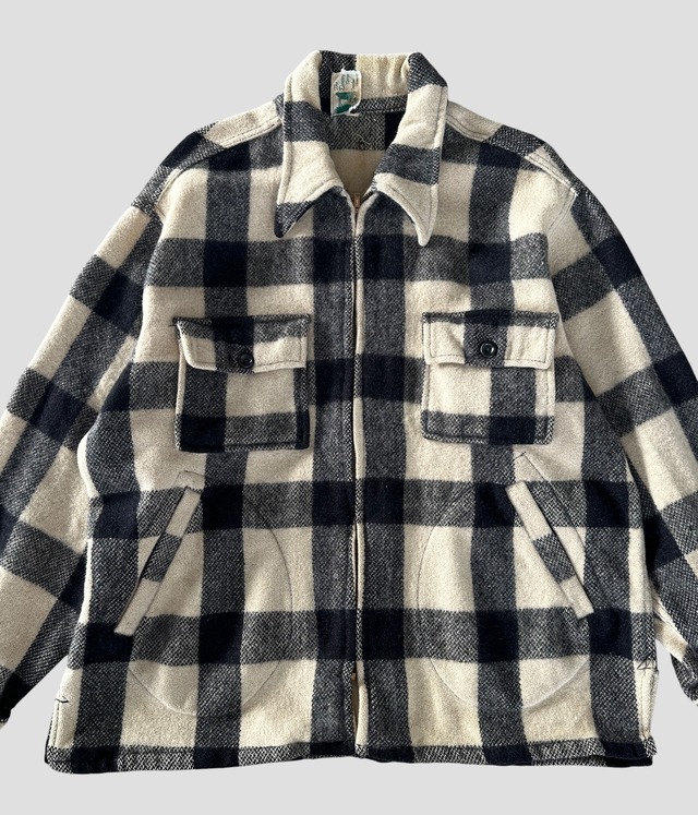 -The Dewey Corp- Vintage 70s Wool Check Coat