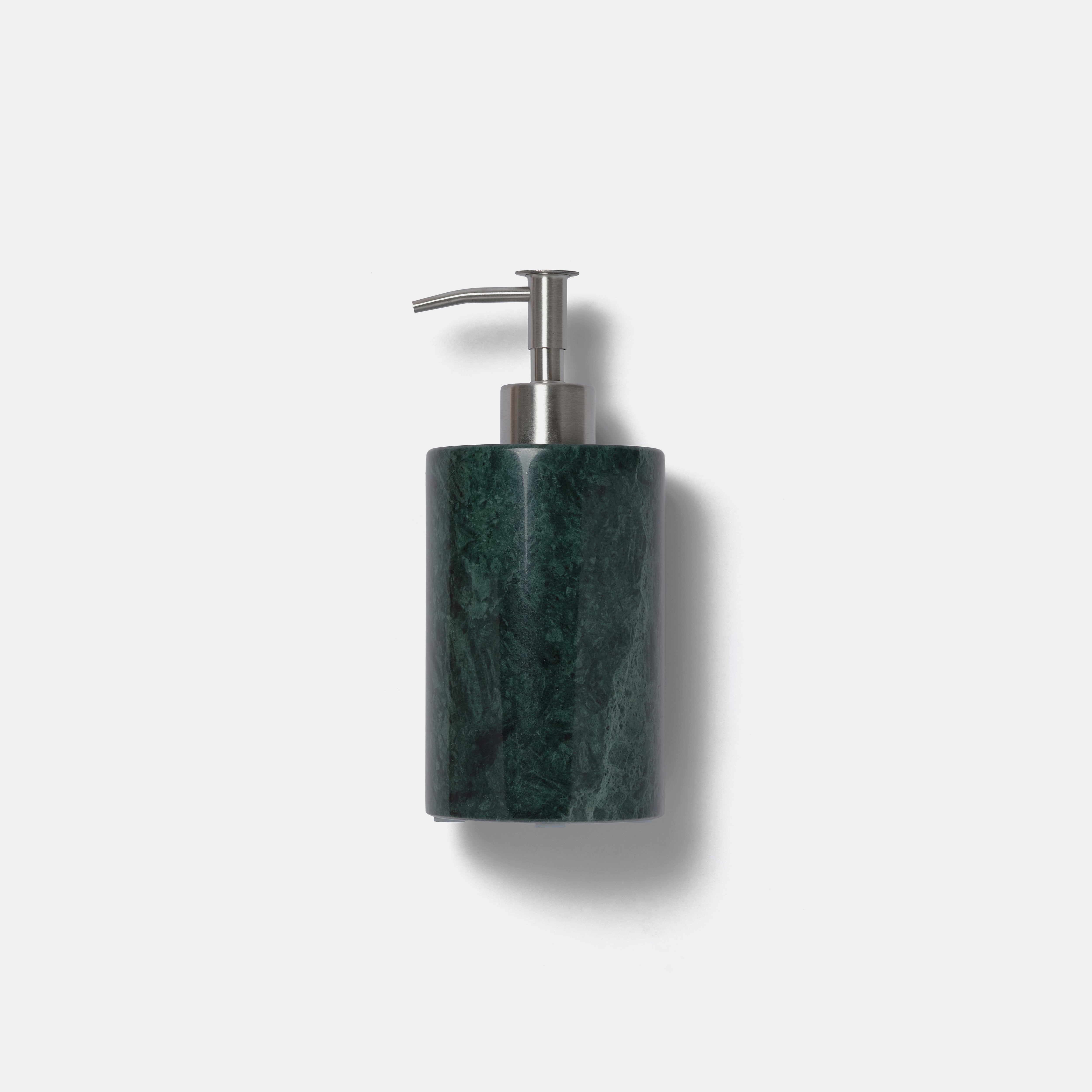 MARBLE SOAP DISPENSER - Indian green marble