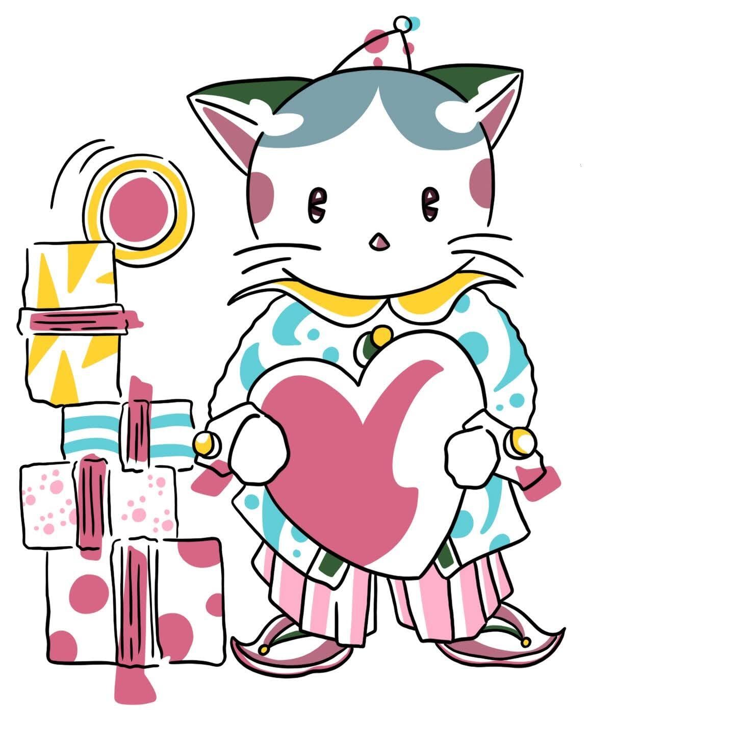 ねこ道楽】 ドリップコーヒー アート「プレゼント」 アートの贈り物