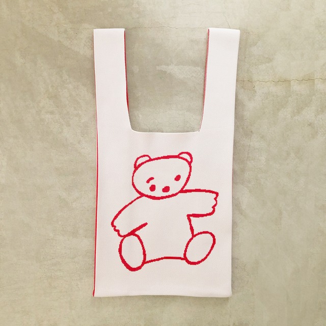 【MASARU SUZUKI】鈴木マサル PIPING KNIT TOTE BAG PAPER LEAF パイピングニットトートバッグ -ペーパーリーフ-