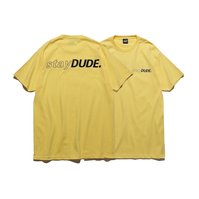 【STAY DUDE COLLECTIVE】Diagonal Logo SS Tee FW21 (BANANA)