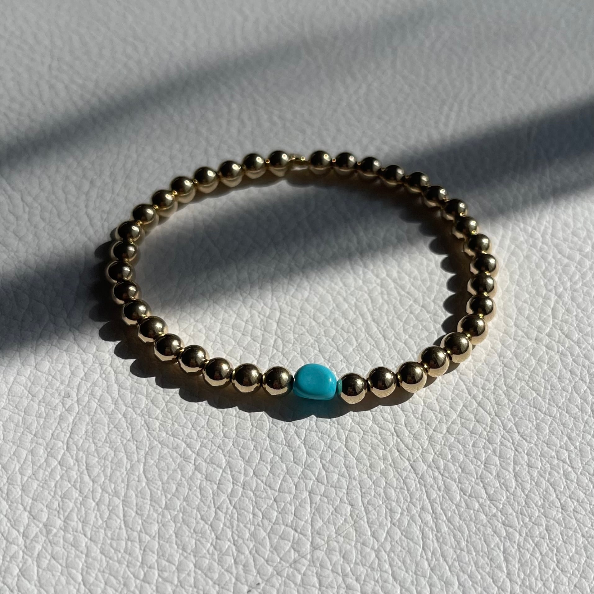 14kgfスリーピングビューティーターコイズブレスレット Loop Bracelet / Sleeping Beauty Turquoise x 14kgf / ブレスレット