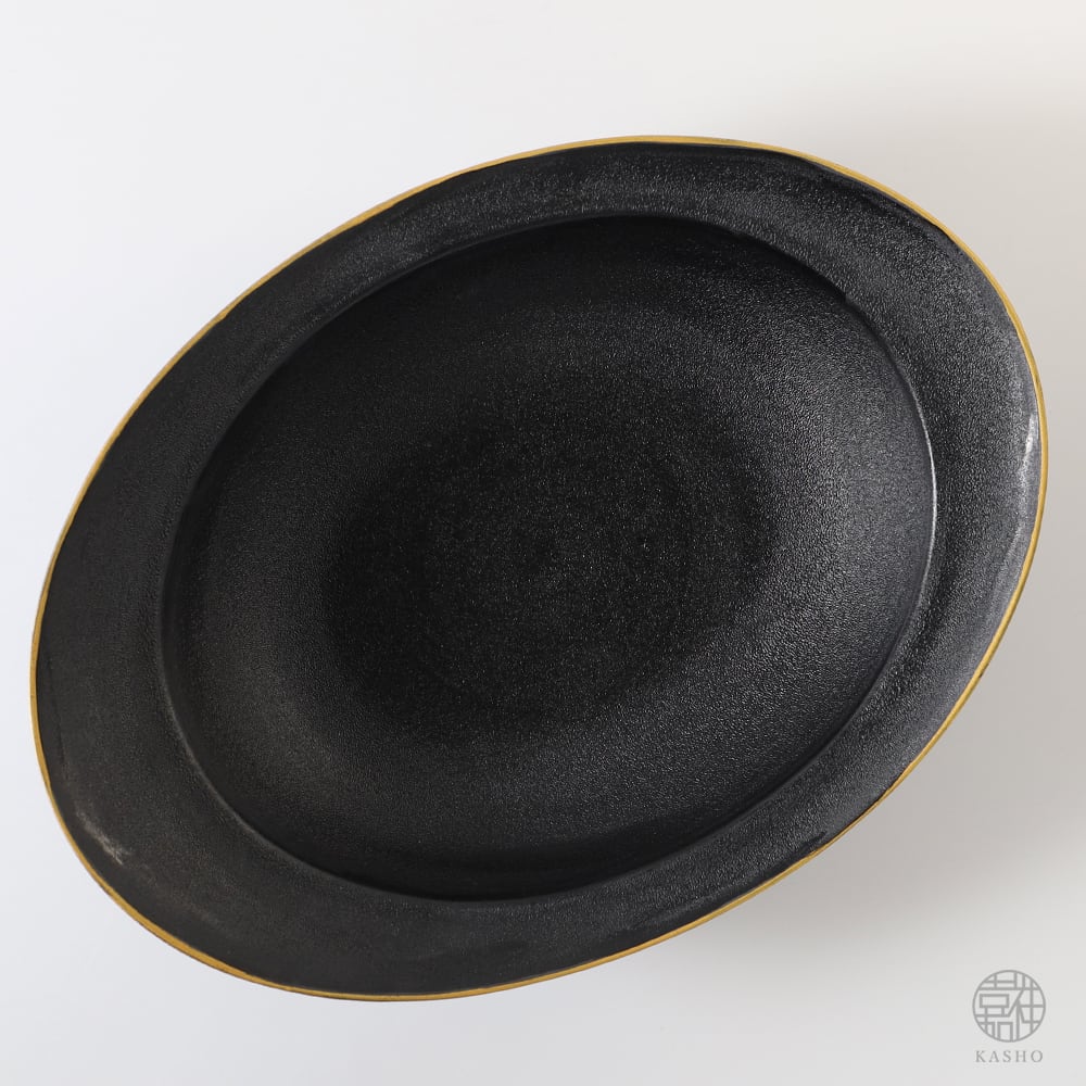 艶黒-tsuyaguro-｜カレー皿／盛り鉢｜黒｜φ28.3cm×高さ7.7cm | 三川内
