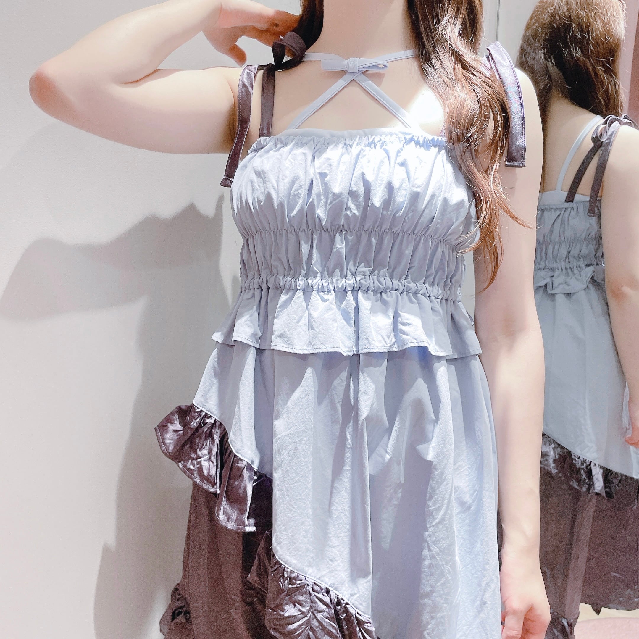 再入荷❤︎【LITTLE】サテンドッキングキャミドレス | lilLilly  