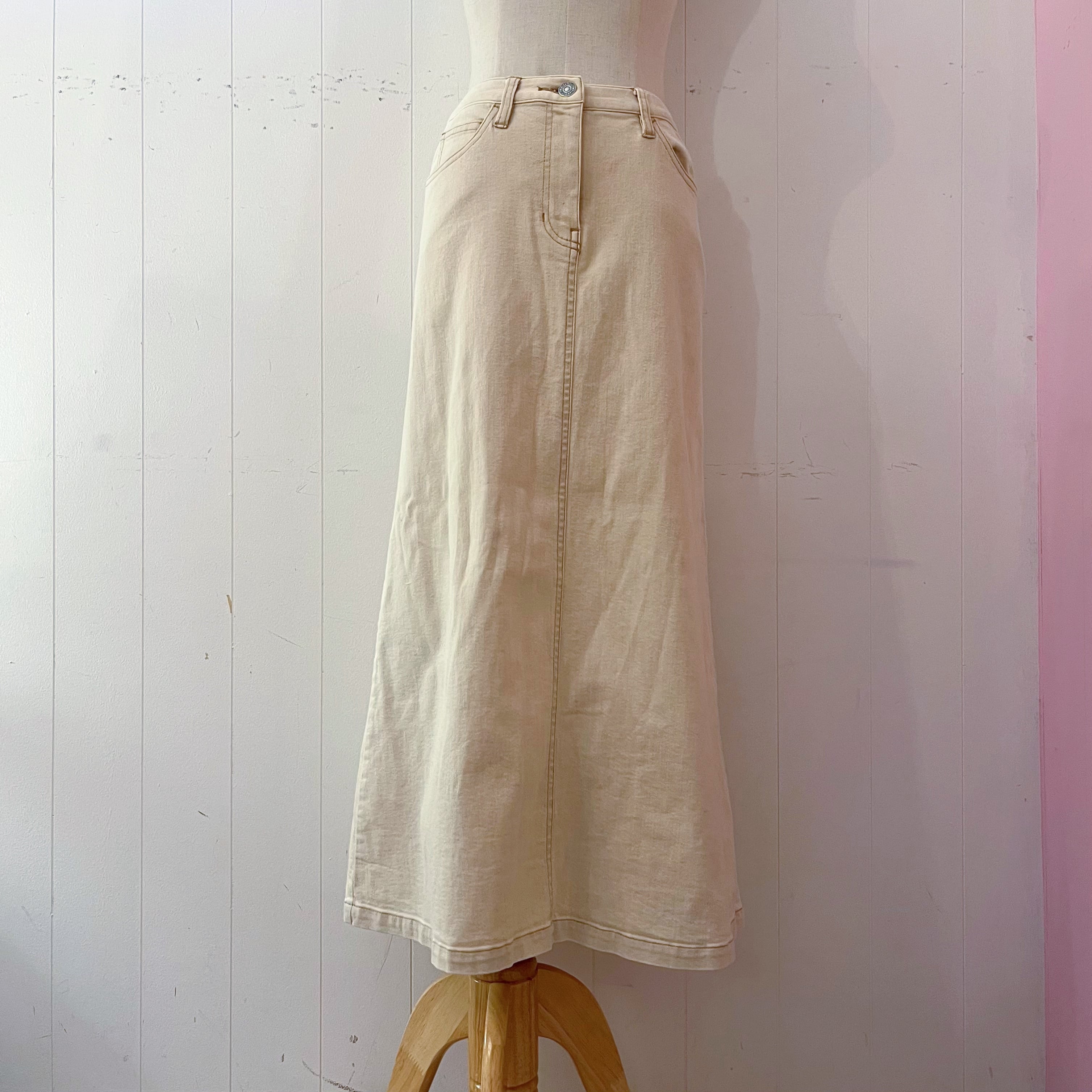 PINK HOUSE / lace up ribbon skirt