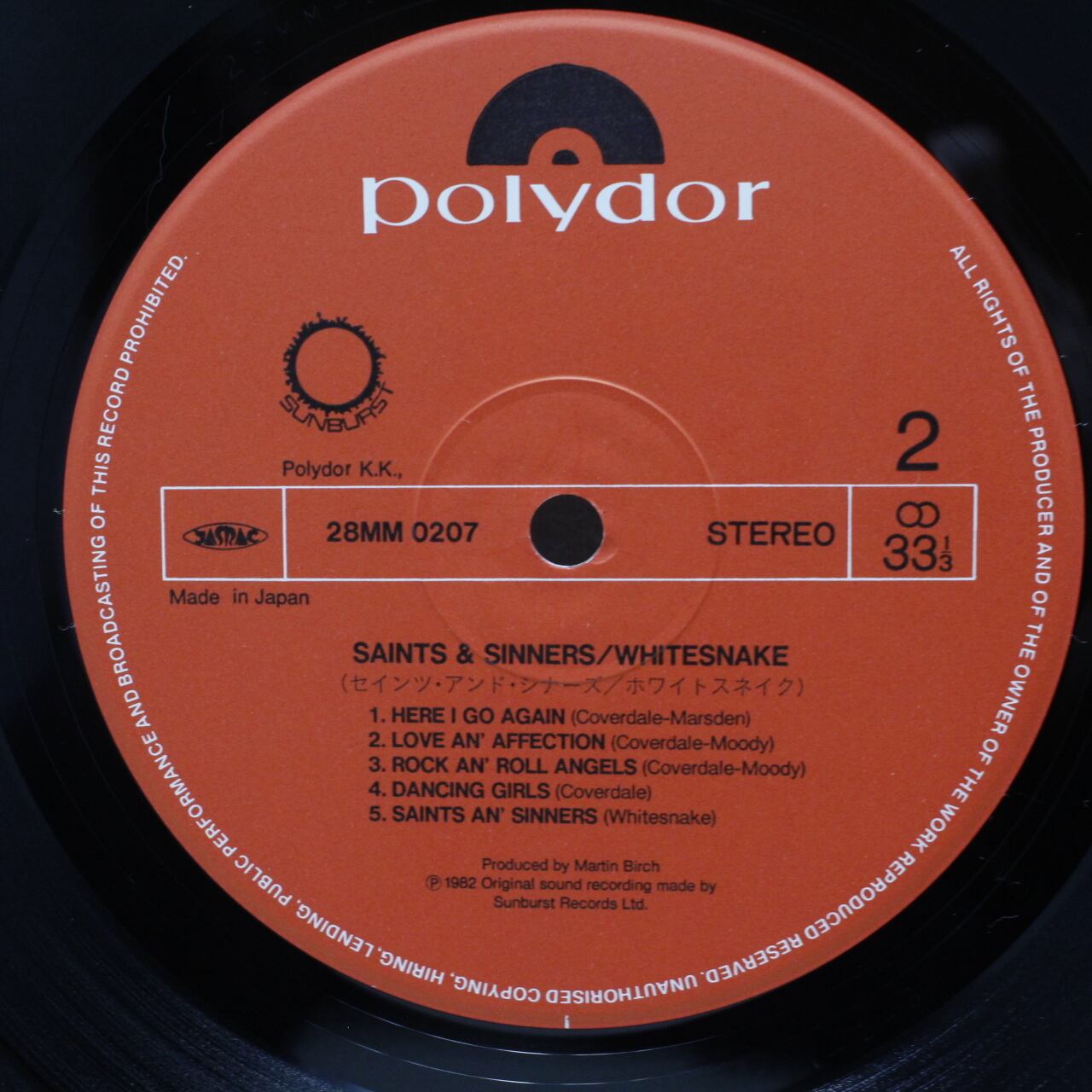 Whitesnake / Saints & Sinners [28MM 0207] - 画像4