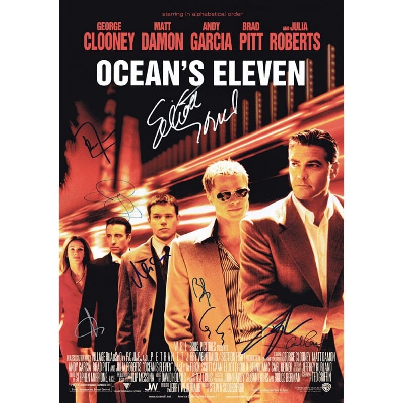 Ocean’s Eleven(オーシャンズ11)【9名直筆サイン入りミニポスター】 | searchlight powered by BASE