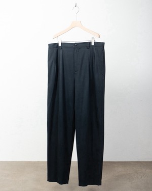 tucked silk cotton baggy trousers
