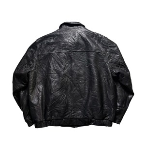 vintage CHAPS black leather drizzler jacket