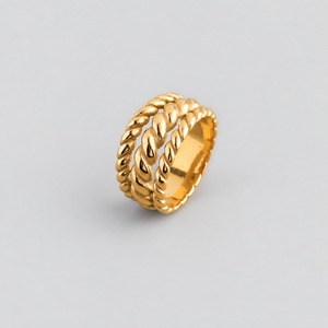 316L rope ring   #r71 *