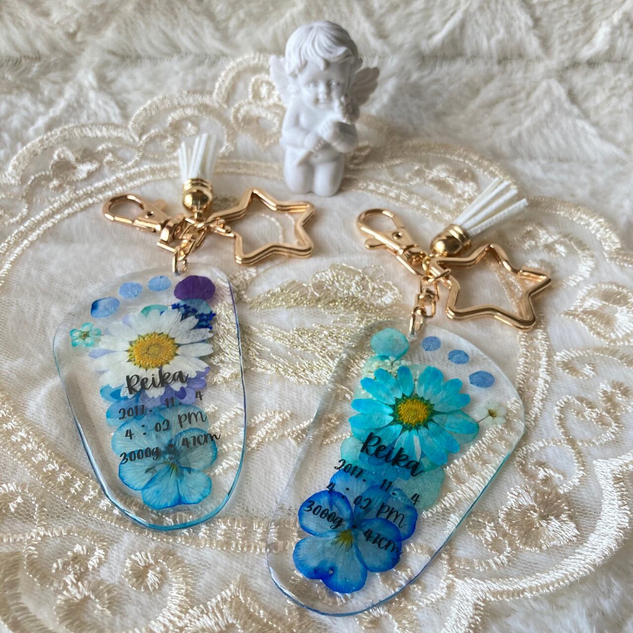 手形足形のキーホルダー★裏表★4点 楽天市場】選ばれ続ける手足形メモリアル専門店【 おしゃれ