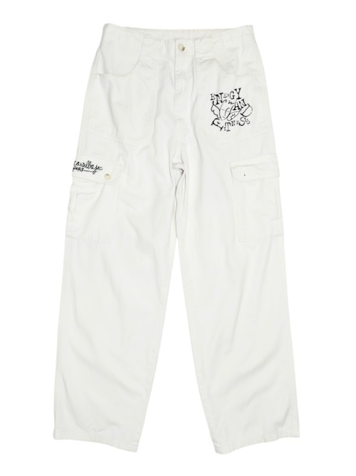 DoReMi Unique Series – White Wide-Leg Embroidered Pants