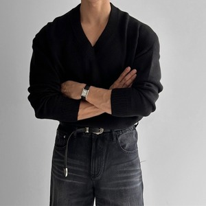 ネックシンプルベーシックカラーニット　998