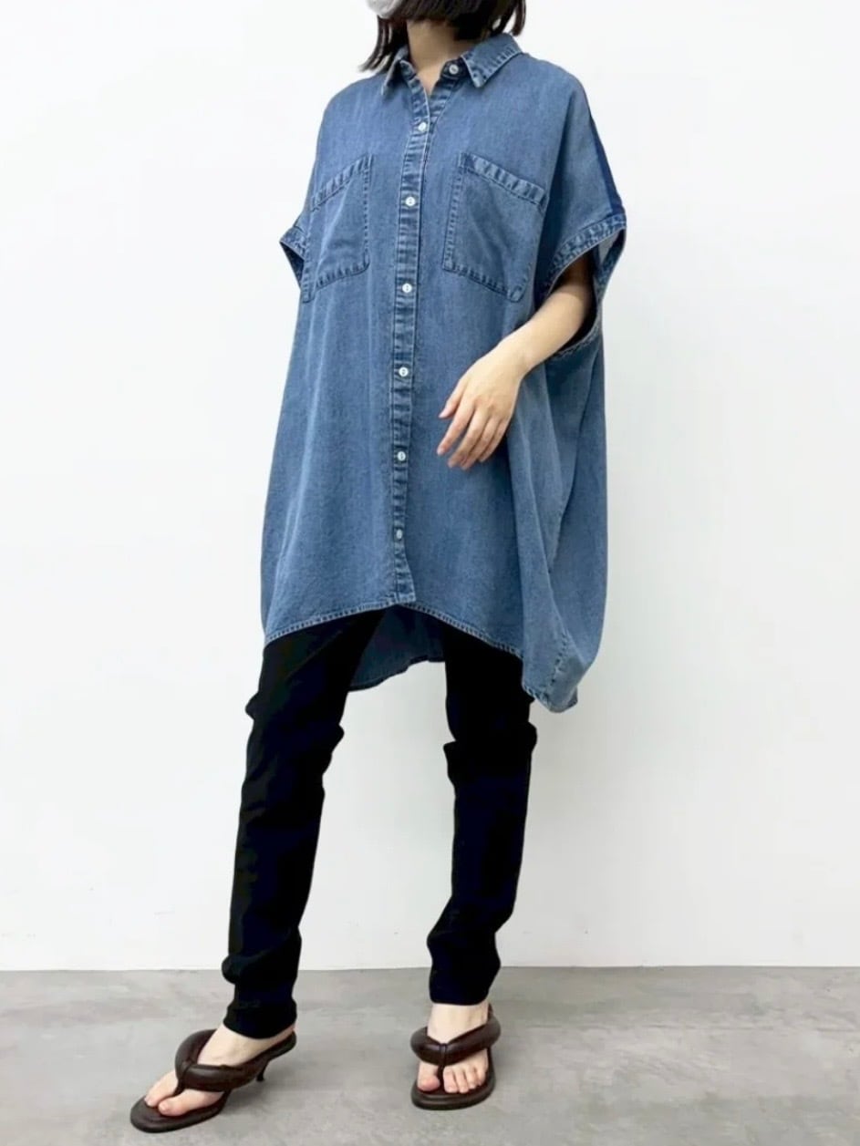 30％OFF SALE!!】CYNICAL(シニカル)テンセルデニム×ジョーゼットロング