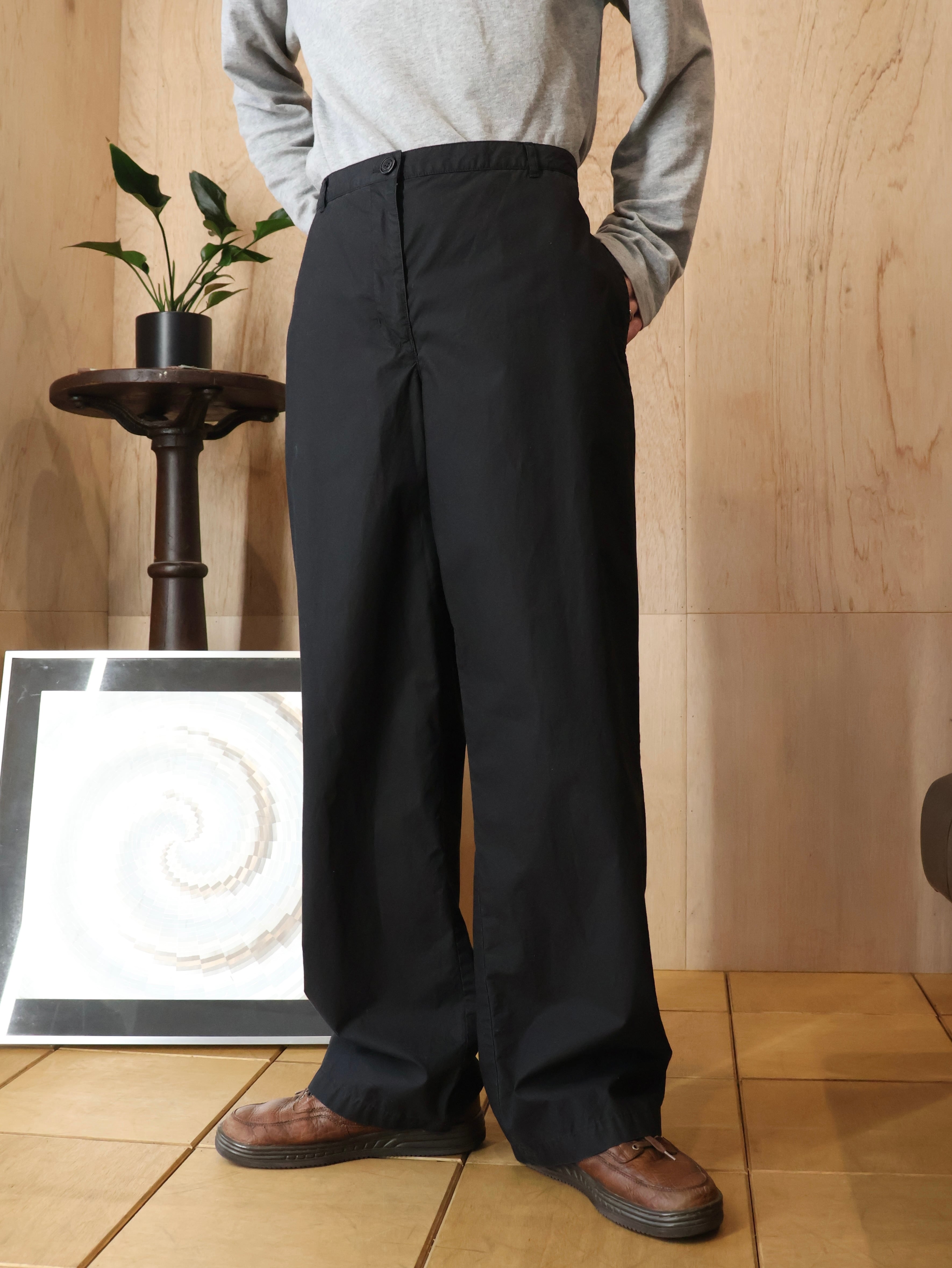 90s DKNY ポプリンワイドパンツ W32程 コットンスラックス【0159