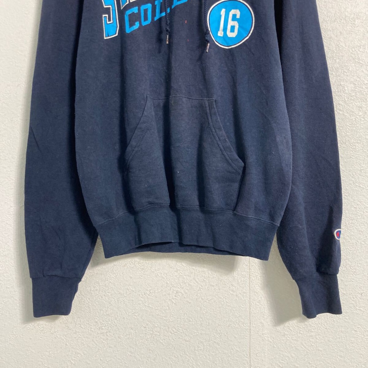 Champion プリント スウェット パーカー XS ネイビー チャンピオン 