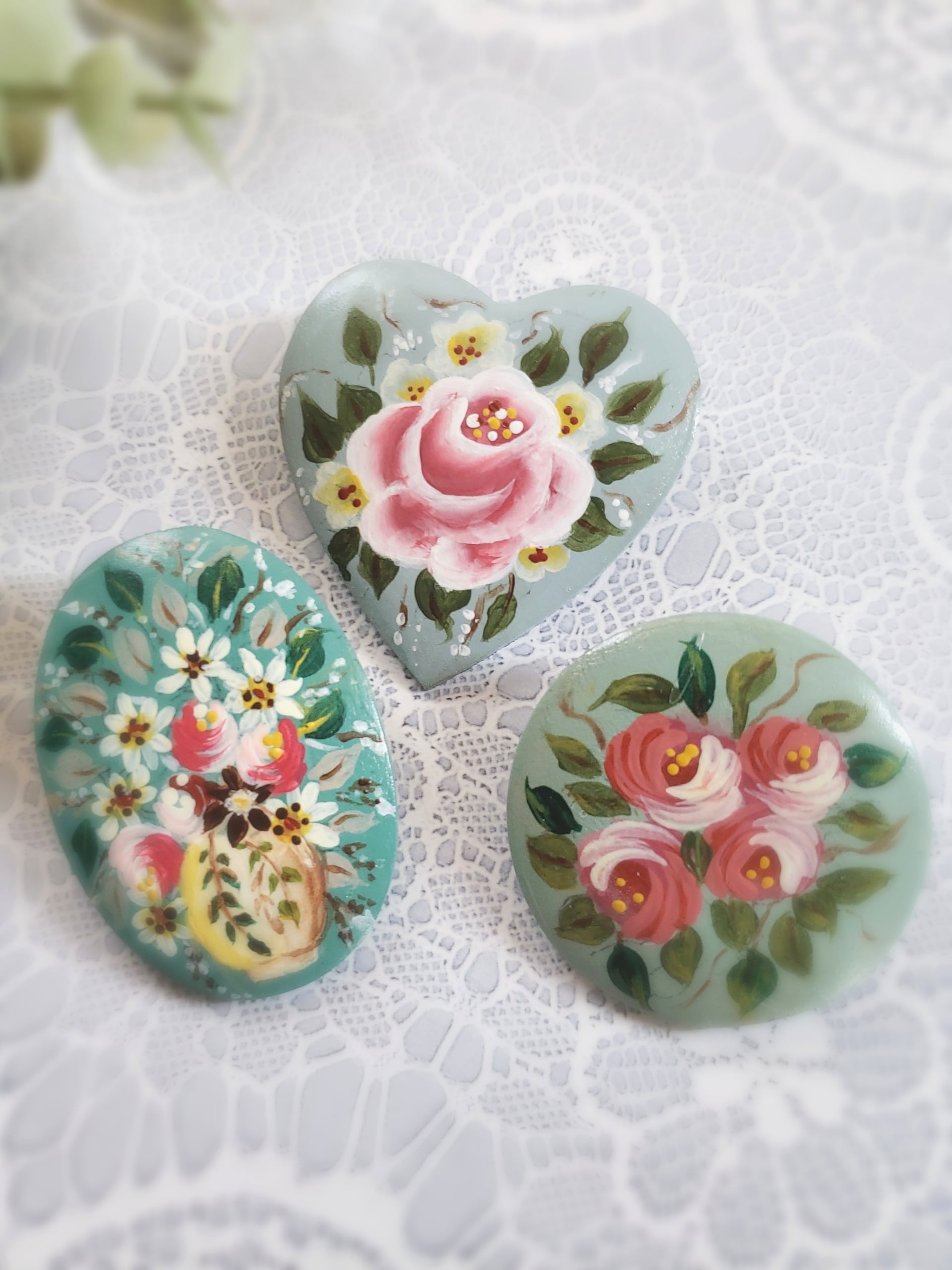 ショルダーバック＆ノートカバー 薔薇 手描き トールペイント （ねこと 