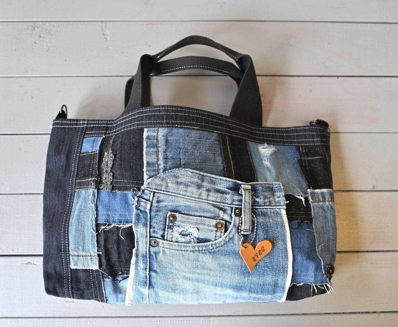 デニムリメイクバッグ・小野広美