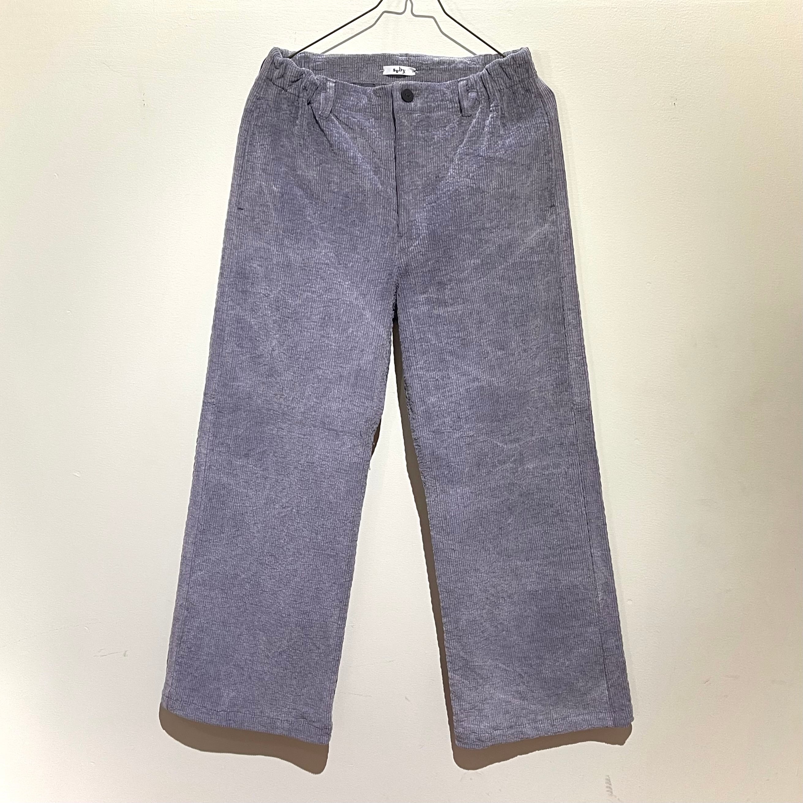 Saby / wide cord EASY PANTS / rust gray