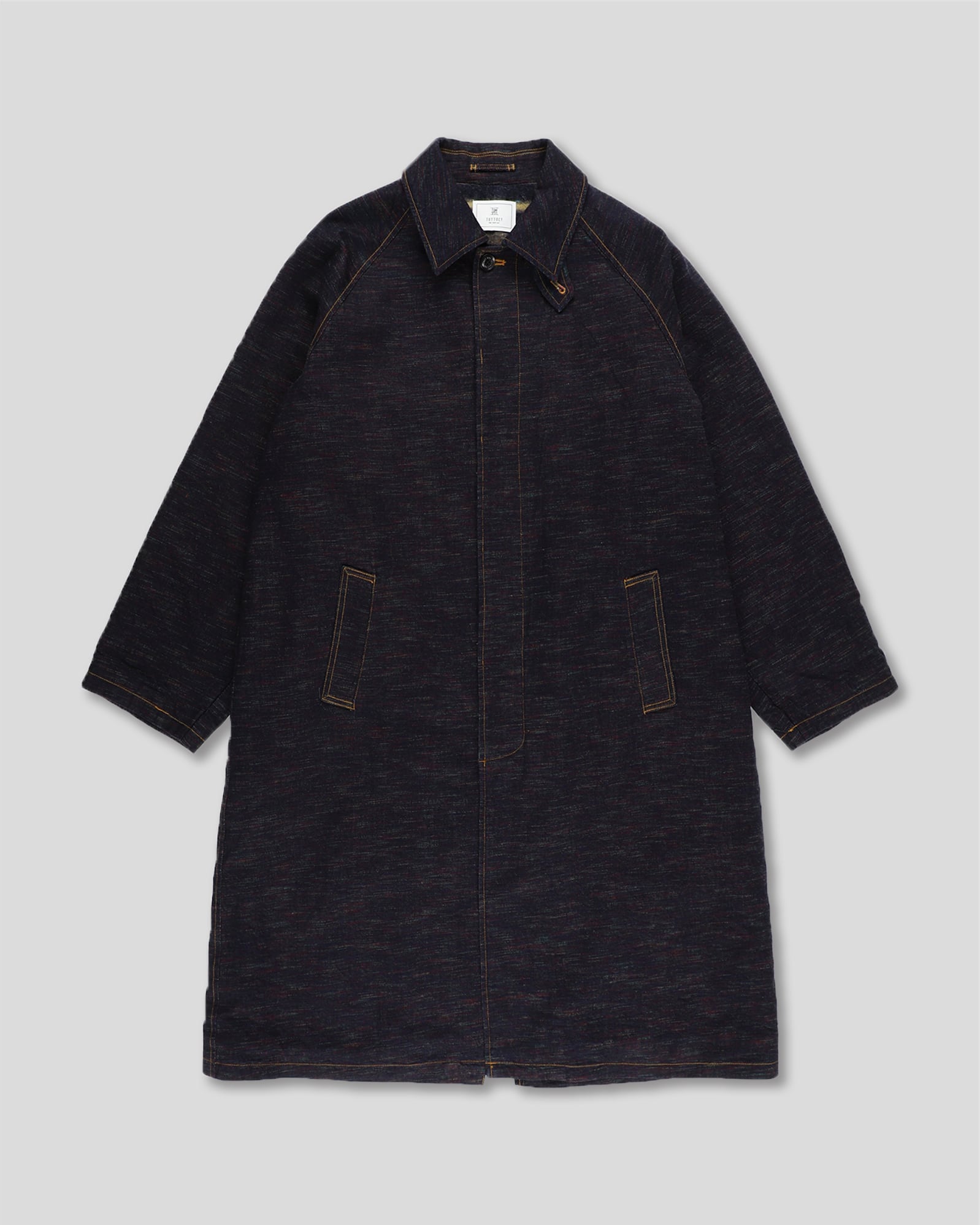 INLAY DENIM BALCOLLAR COAT “Morenci” INDIGO