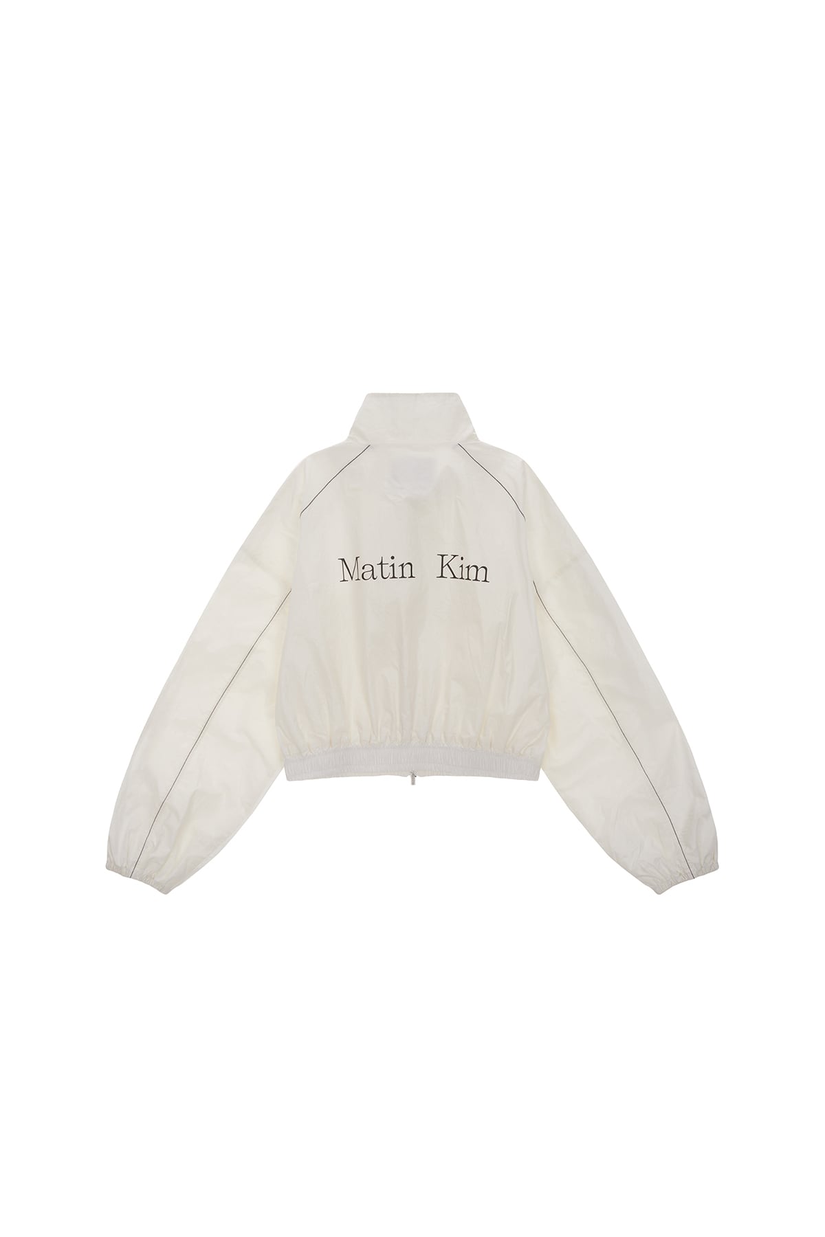 Matin Kim クロップドジャケットブルゾン　韓国　韓国ファッション 10/21予約発送 [Matin Kim] MATIN COATING CROP BLOUSON IN IVORY 正規