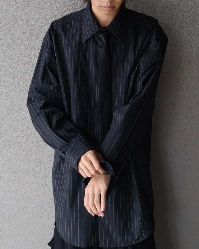 Oversized pinstripe shirt