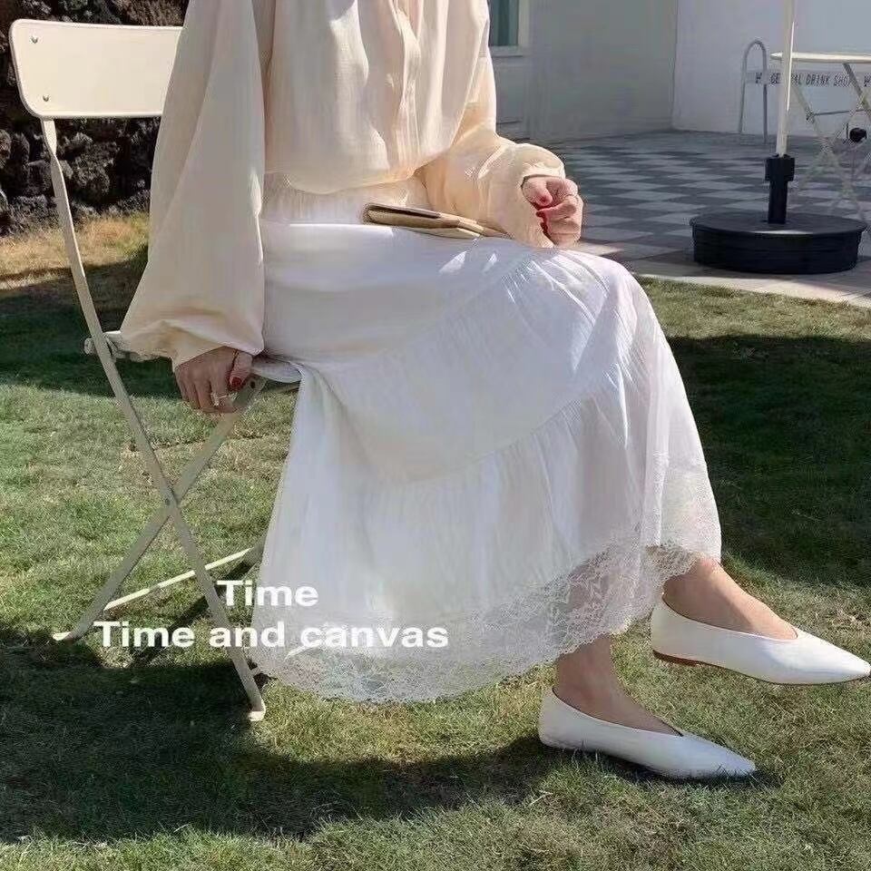 裾レース　ティアードスカート　AJ11394-A006