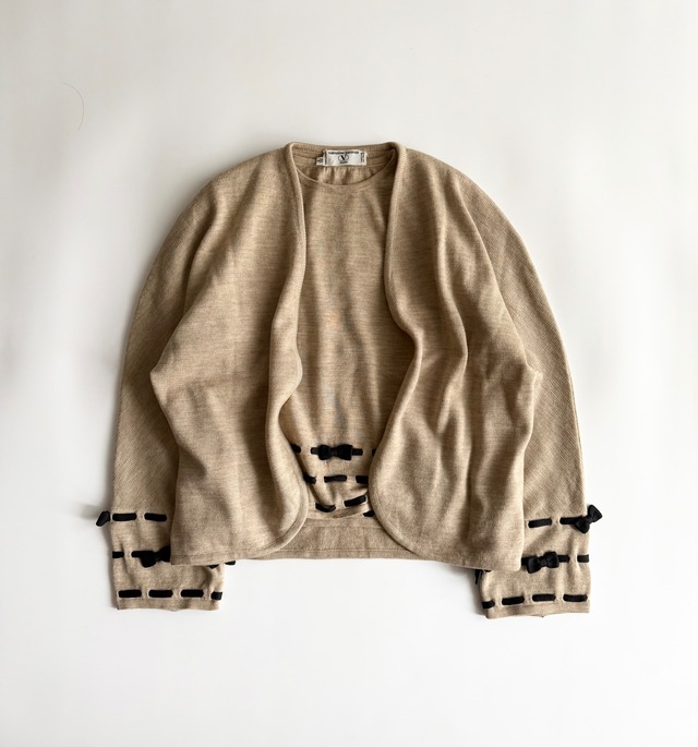 1996 VALENTINO GARAVANI RIBBON CARDIGAN