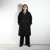 山内 / ウォッシュドウールリネンツイル・トレンチコートコーディネート