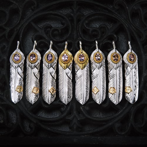 鷲見太郎　アラベスクフェザーセット　ゴローズ 鷲見太郎 Taro Washimi ペンダント Lアラベスクフライトフェザー