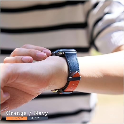 2582 Apple Watch エルメス ネイビー レザーバンド HERMES エルメス