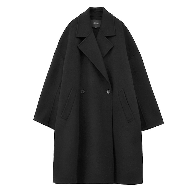 RAWTUS   DOUBLE FACE WOOL COAT　BLACK