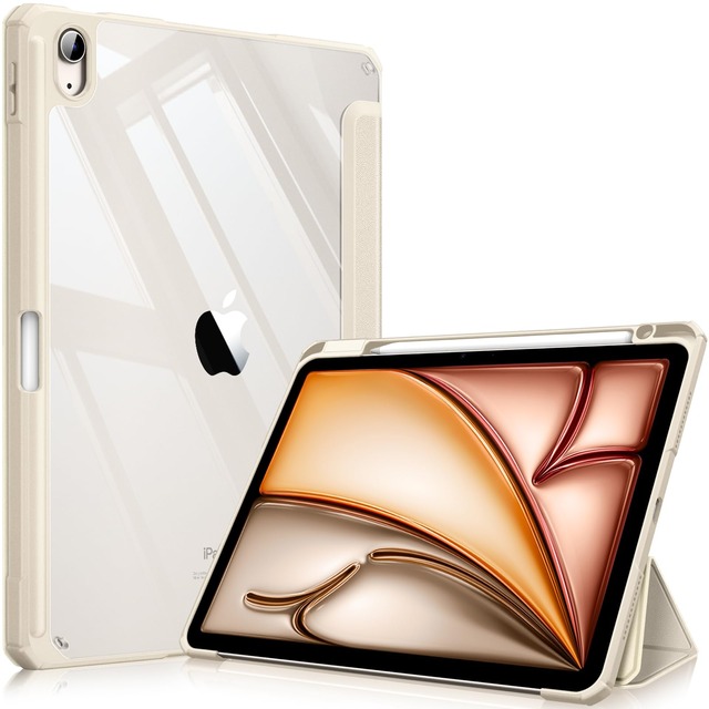 Fintie iPad Air 11インチ用ケース M4/M3/M2/Air 5/4 10.9 インチ 透明バックカバー(スターライト)