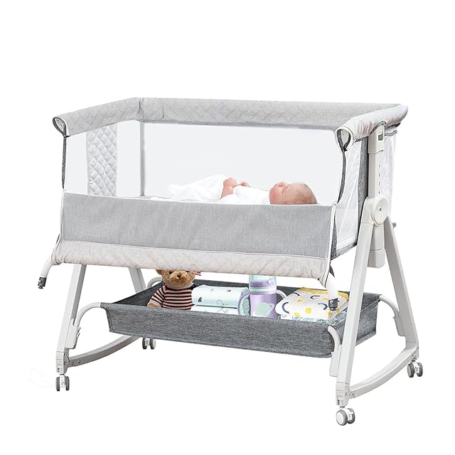 Dulumer 3IN 1 ベビーベッド 折りたたみ式 添い寝 ゆりかご 移動式 Dulumer 3 IN 1 ベビーベッド 添い寝 ゆりかご 持ち運びベビーベッド