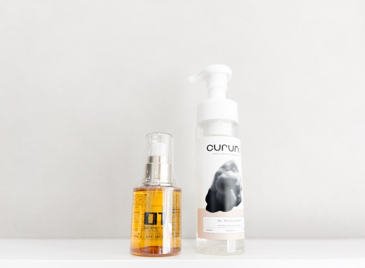 くせ毛を活かすオススメセット①(乾燥で広がるくるくるとしたくせ毛さん向き)