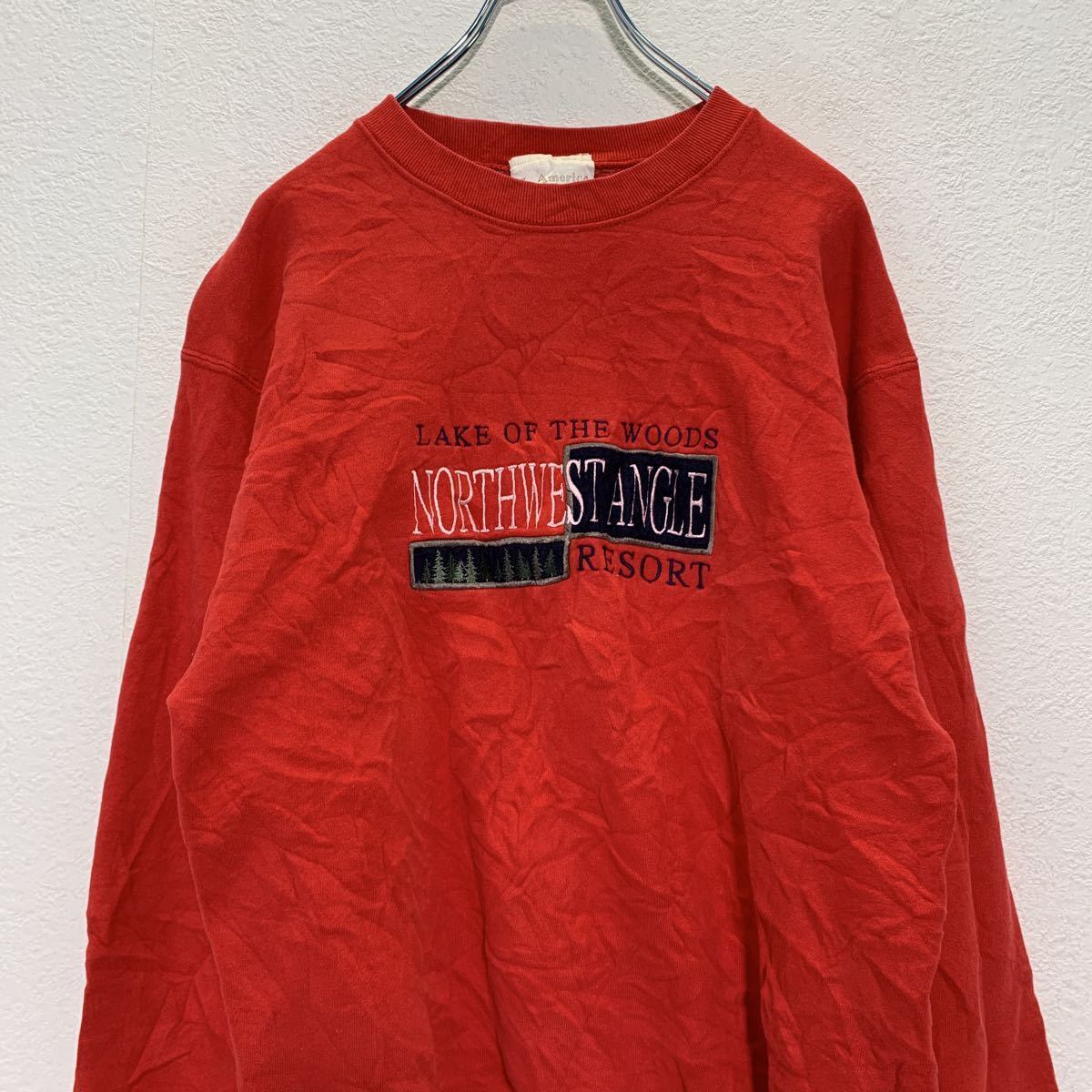 J.America スウェット トレーナー M レッド 赤 刺繍 NORTHWESTANGLE