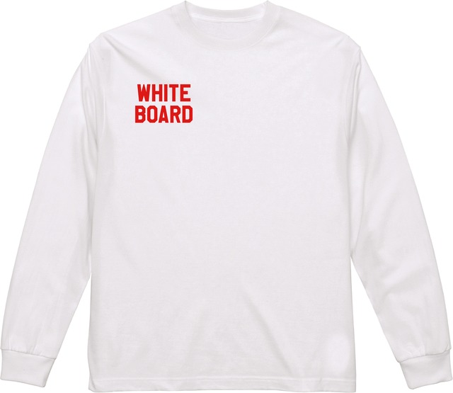 WHITE BOARD　L/S Tee　White/Black