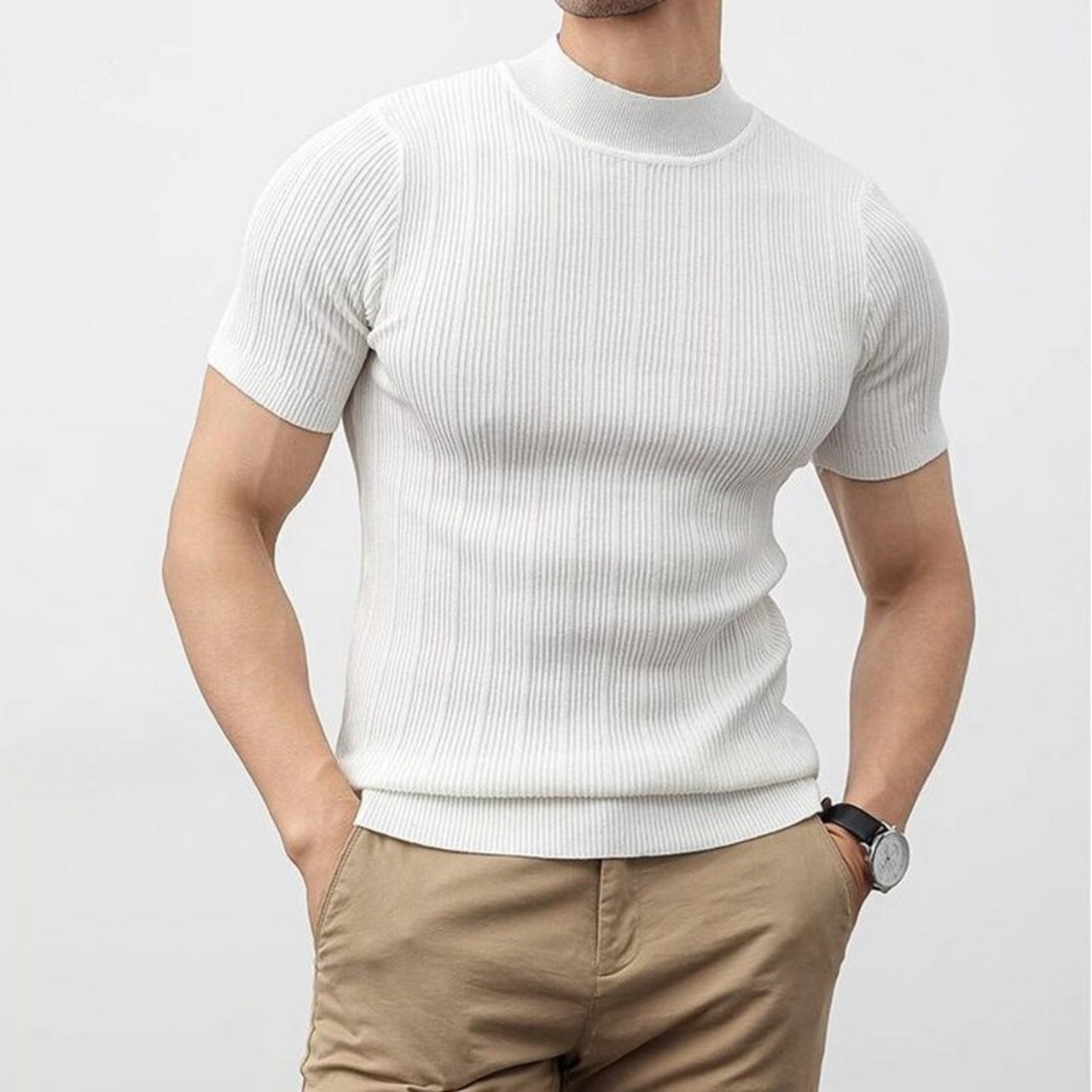 half turtleneck sweater 00074