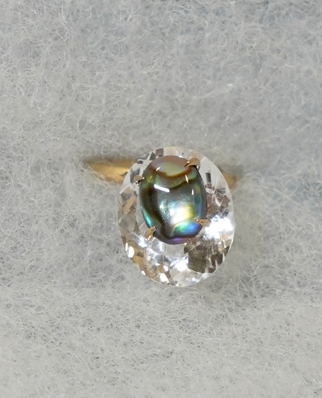 （SV）Thalatta Earcuff( Quartz×Seashell Quartz)