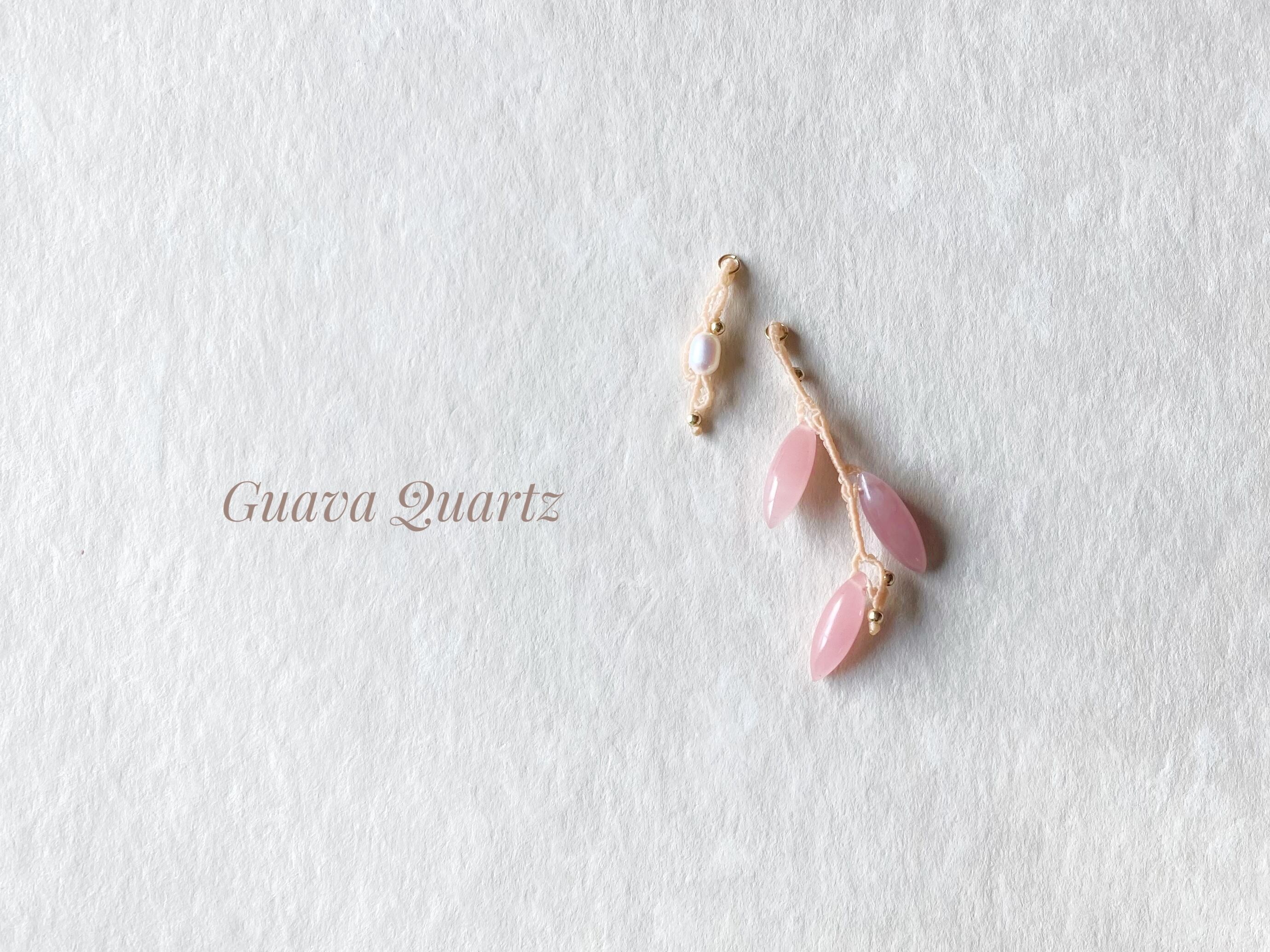 グァバクォーツ macrame earrings